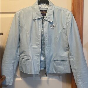 Hard Rock Cafe Gold and Purple Logo Satin Jacket